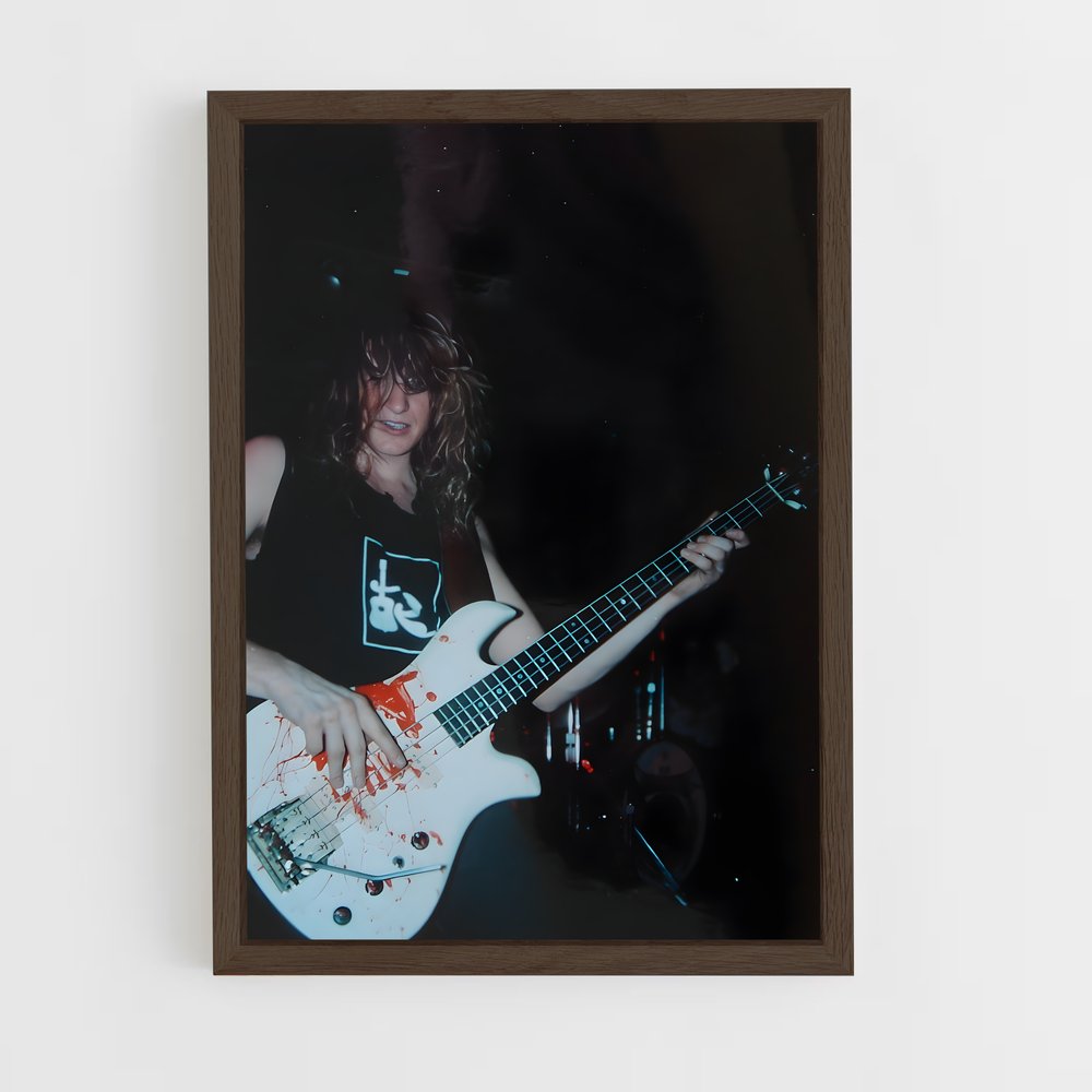 ap-david ellefson-4 cadre Bois foncé