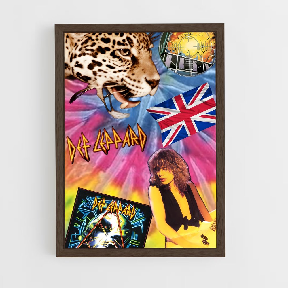 ap-def leppard-1 cadre Bois foncé