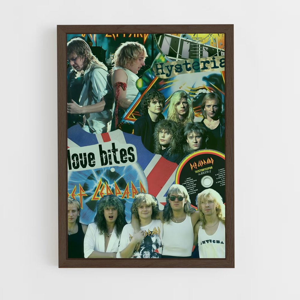 ap-def leppard-8 cadre Bois foncé