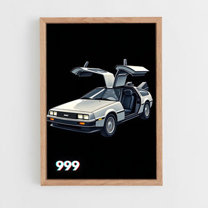 ap-delorean time machine-3 cadre Bois clair