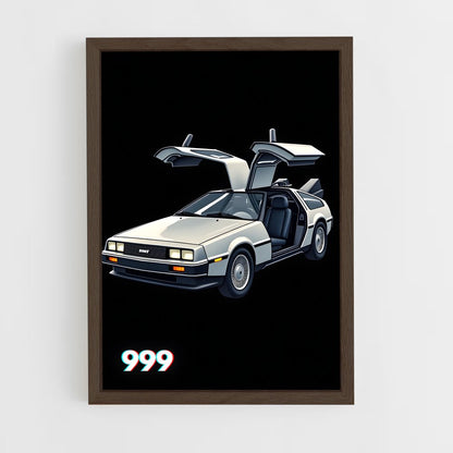 ap-delorean time machine-3 cadre Bois foncé