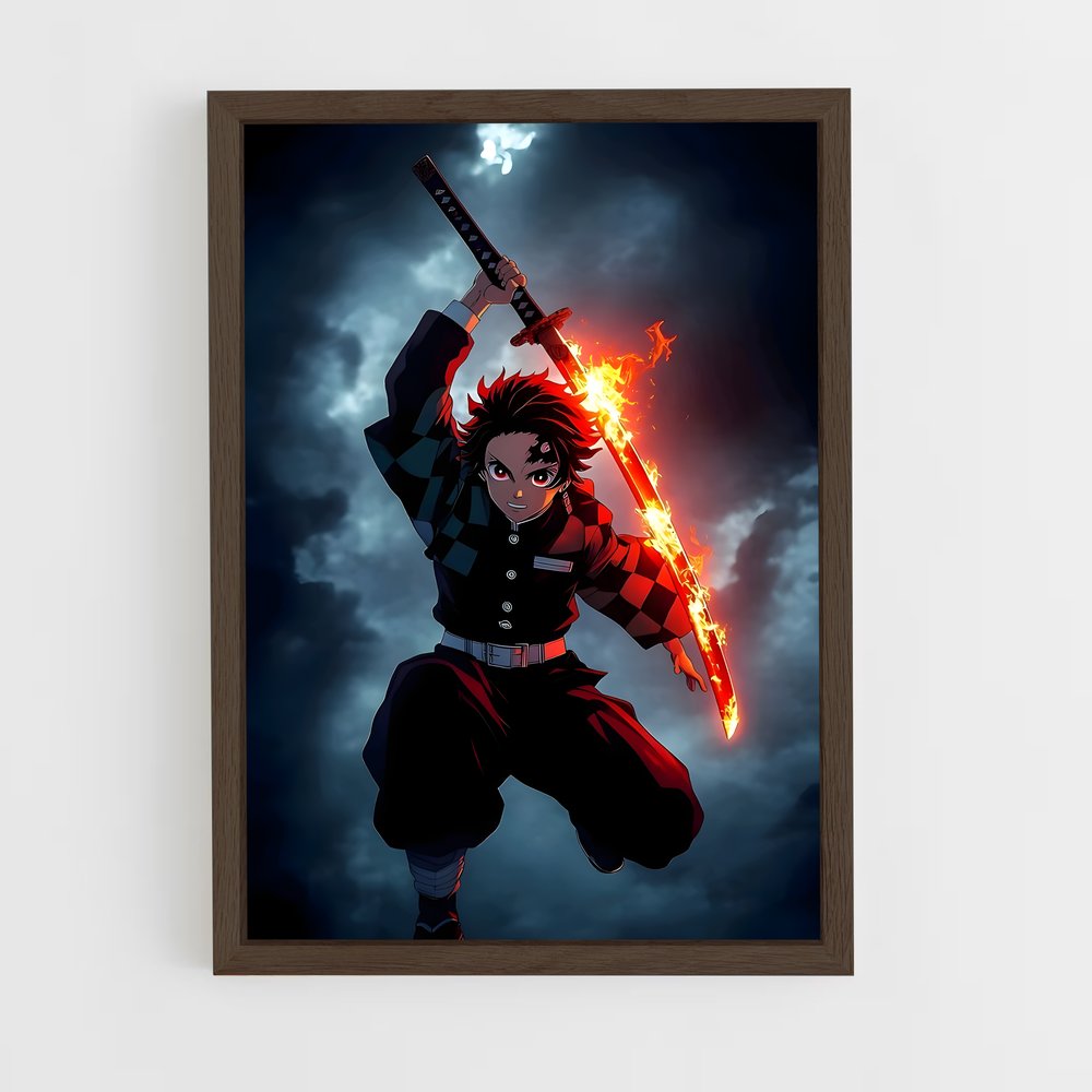 ap-demon slayer-2 cadre Bois foncé