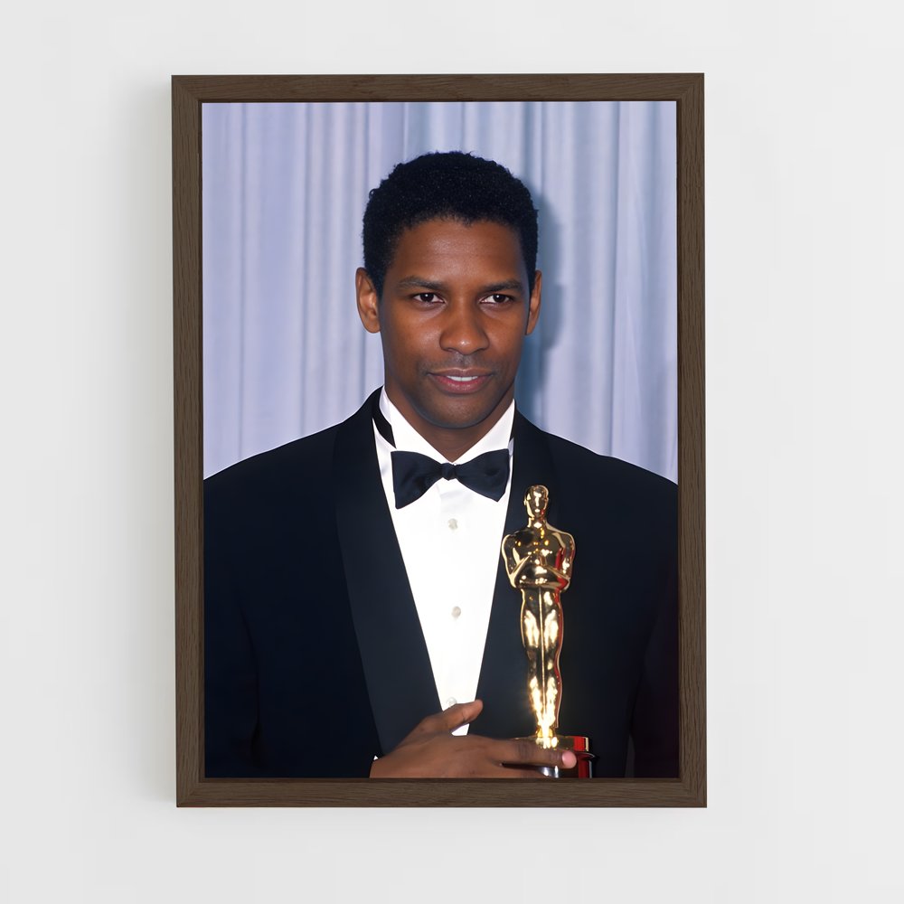 ap-denzel washington-2 cadre Bois foncé