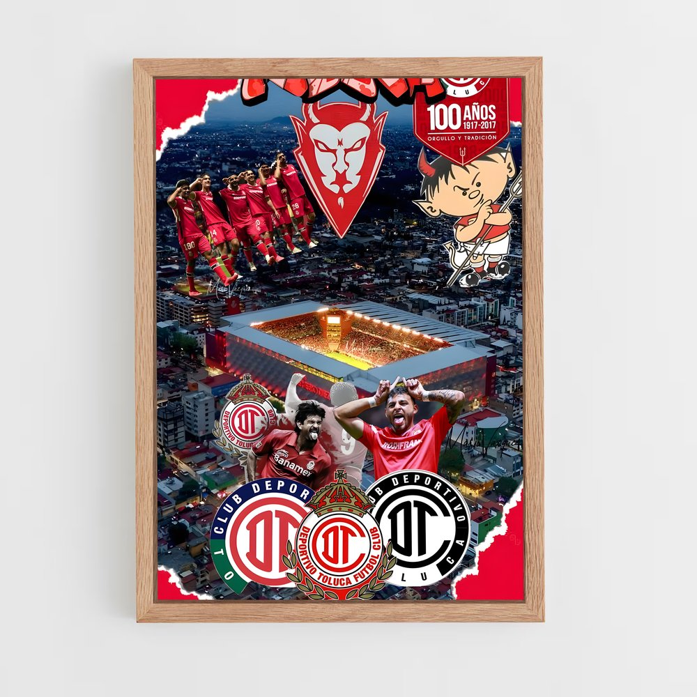 ap-deportivo toluca fc-4 cadre Bois clair
