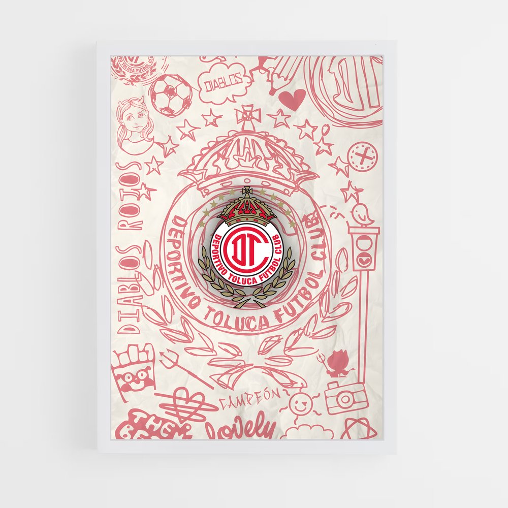 ap-deportivo toluca fc-7 cadre Blanc