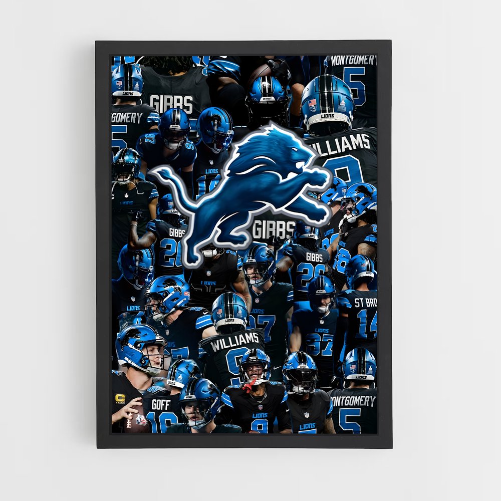ap-detroit lions-1 cadre Noir