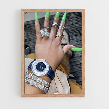 ap-diamond hands-3 cadre Bois clair