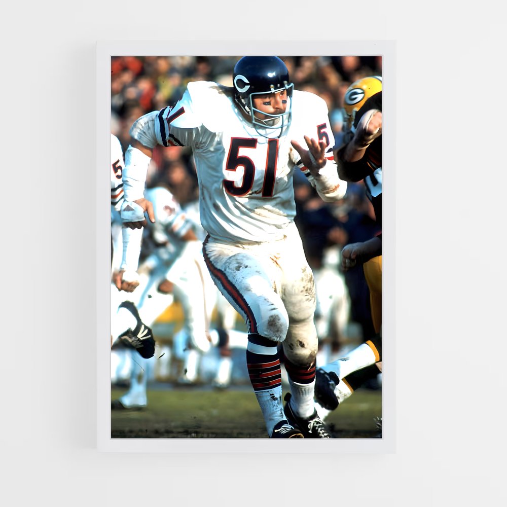 ap-dick butkus-5 cadre Blanc