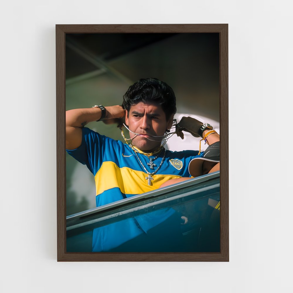 ap-diego maradona-4 cadre Bois foncé