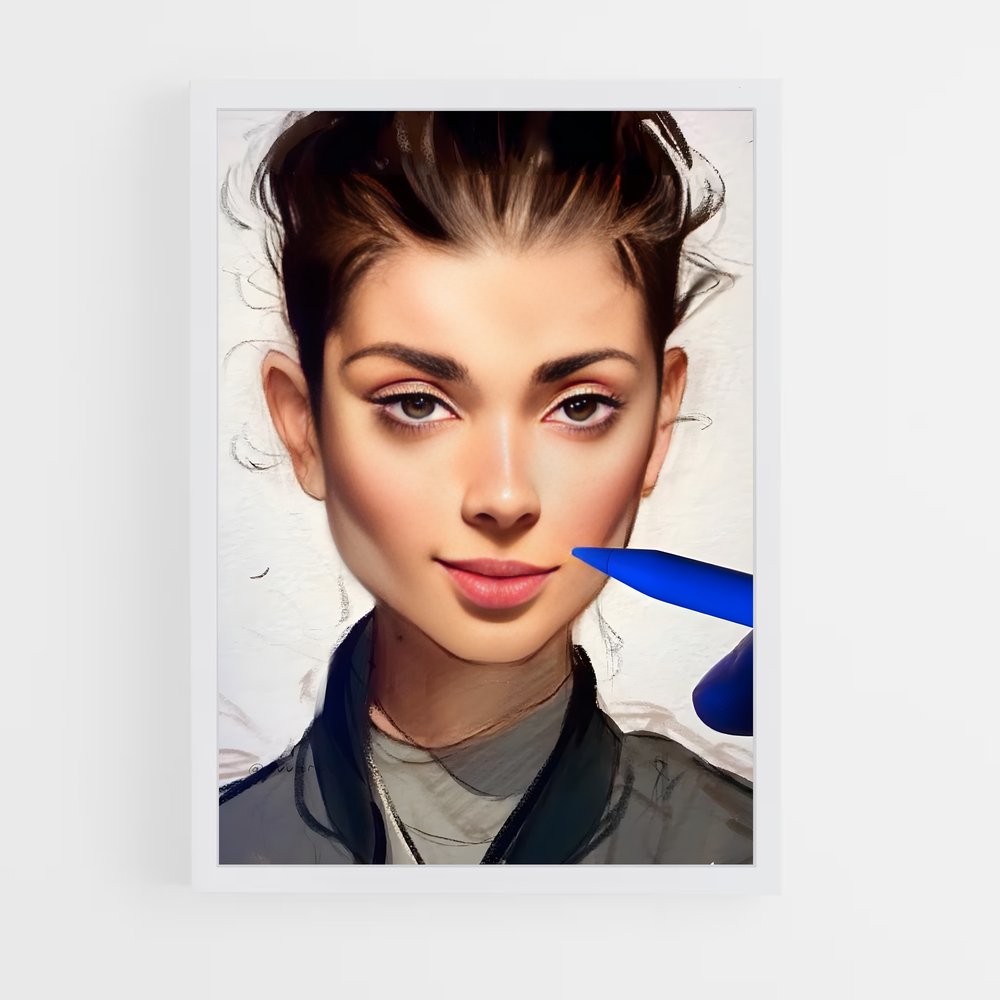 ap-digital painting-3 cadre Blanc