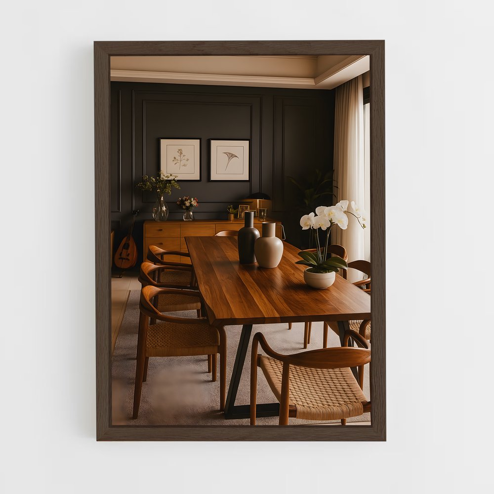 ap-dining room-11 cadre Bois foncé