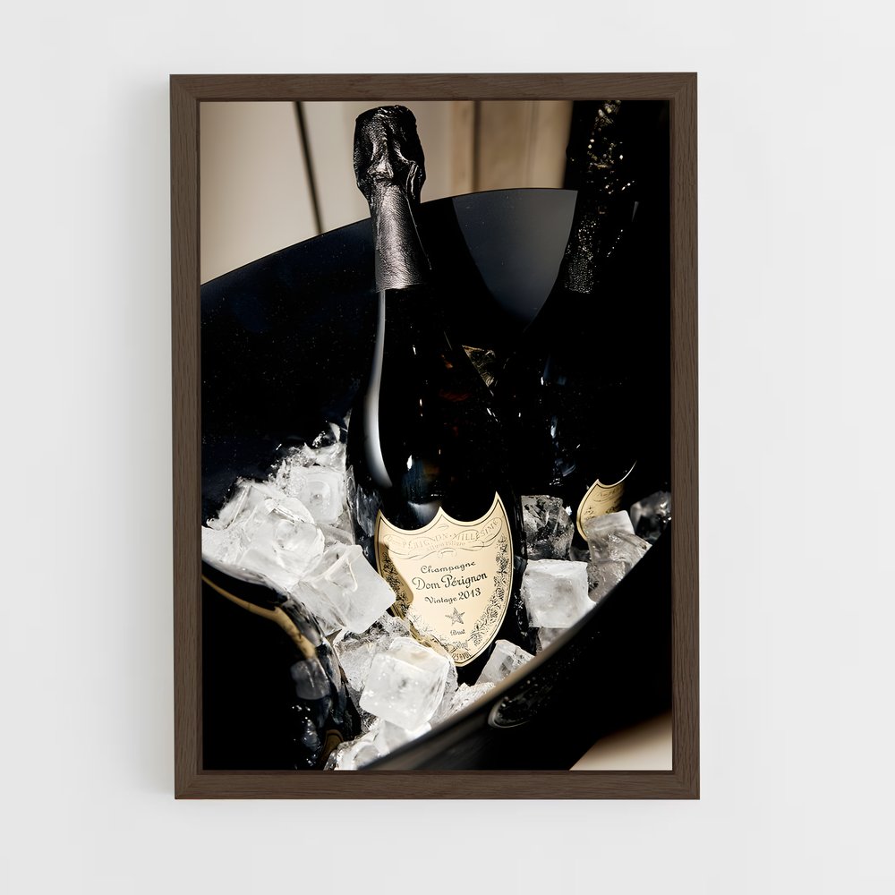 ap-dom perignon-3 cadre Bois foncé