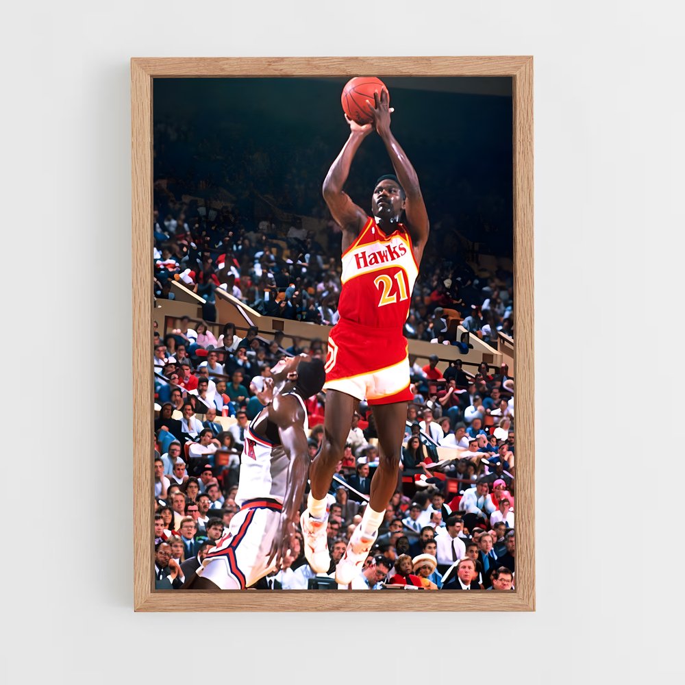 ap-dominique wilkins-14 cadre Bois clair