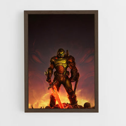 ap-doom slayer-3 cadre Bois foncé