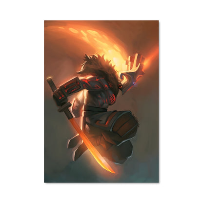 Poster Le Guerrier Enflammé