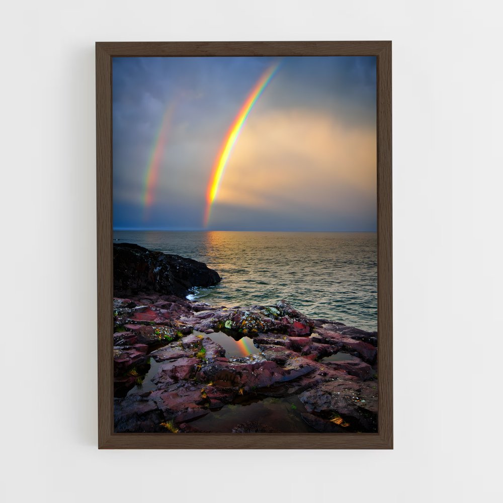 ap-double rainbow-5 cadre Bois foncé