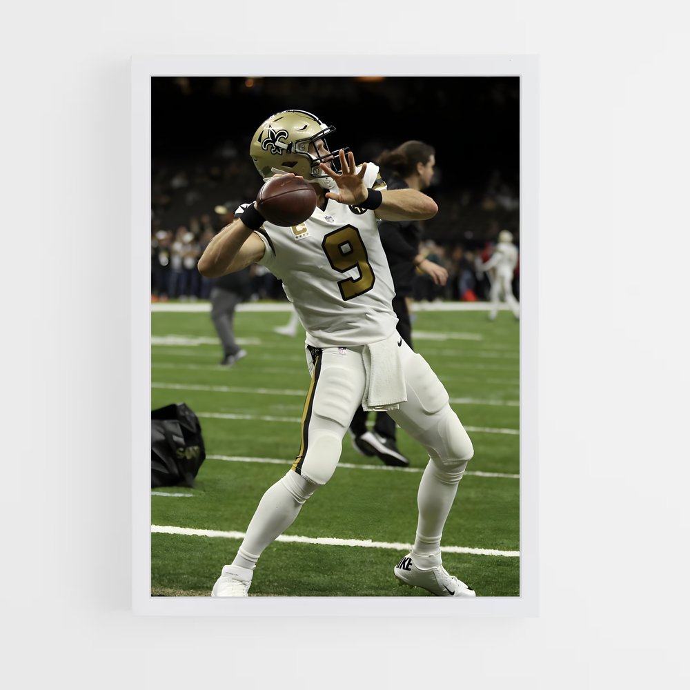 ap-drew brees-2 cadre Blanc