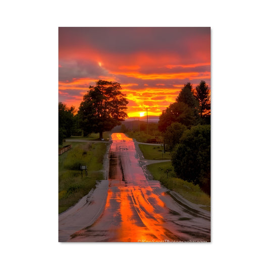 Poster Route au Crépuscule