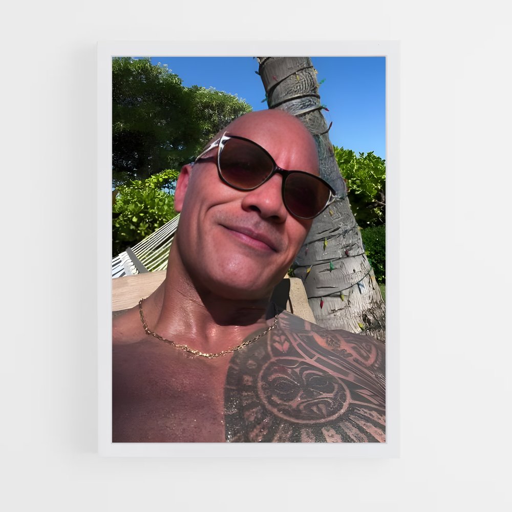 ap-dwayne johnson-13 cadre Blanc