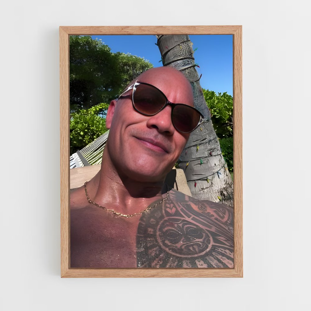 ap-dwayne johnson-13 cadre Bois clair
