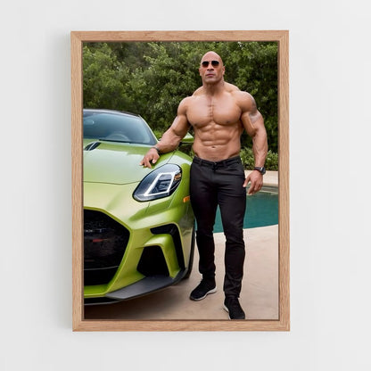 ap-dwayne johnson-8 cadre Bois clair