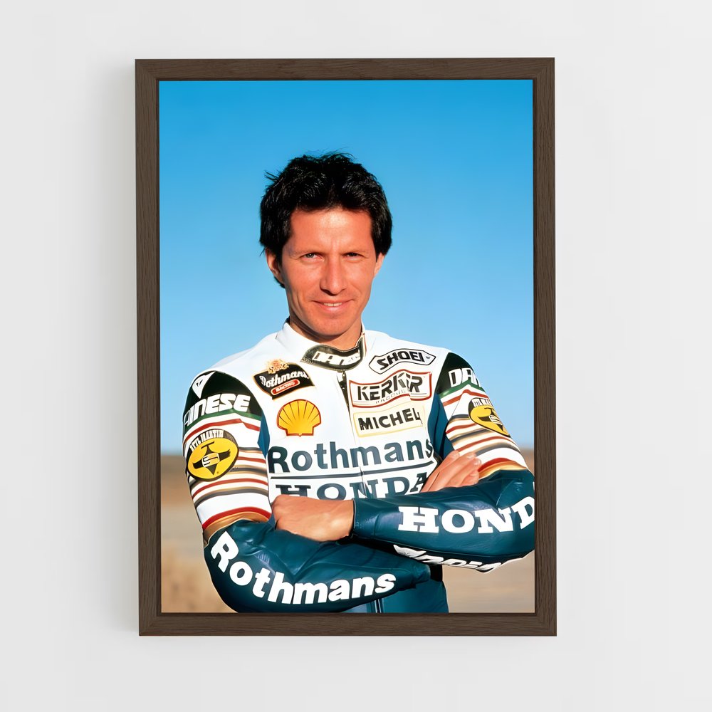 ap-eddie lawson-8 cadre Bois foncé