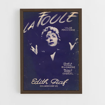 ap-edith piaf-1 cadre Bois foncé