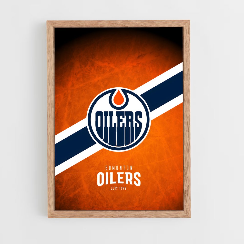 ap-edmonton oilers-1 cadre Bois clair