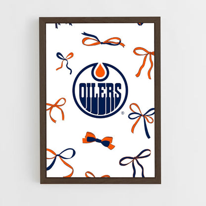 ap-edmonton oilers-4 cadre Bois foncé