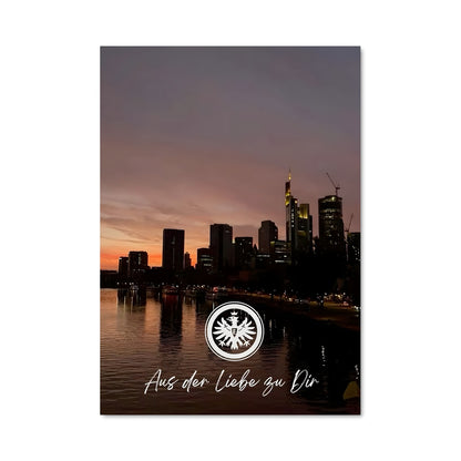 Poster Frankfurt Sunset