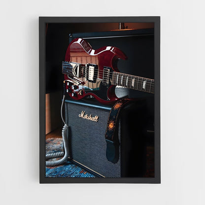 ap-electric guitar-4 cadre Noir