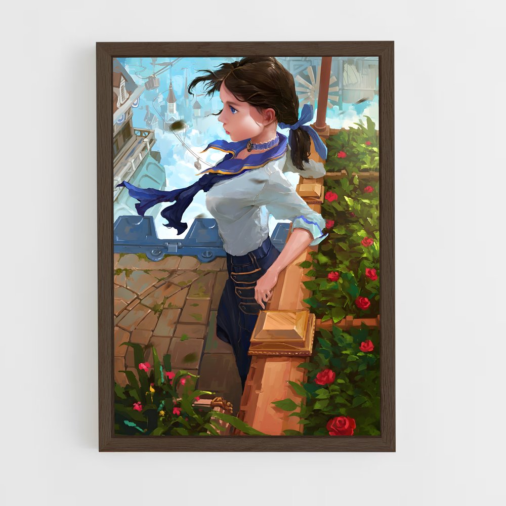 ap-elizabeth bioshock-6 cadre Bois foncé