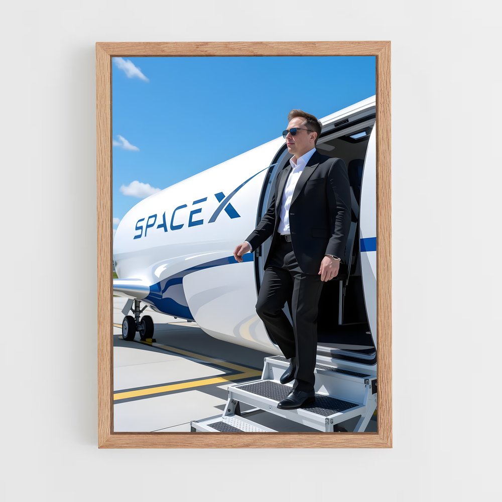 ap-elon musk-4 cadre Bois clair
