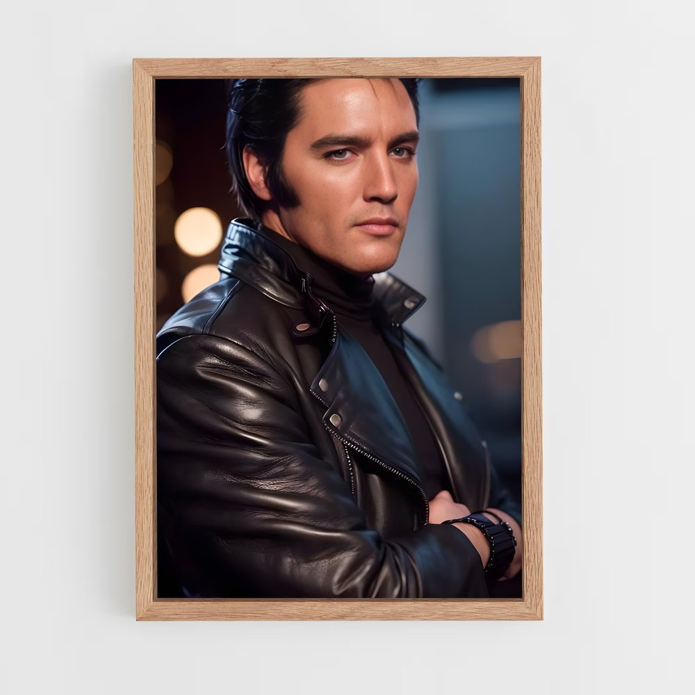 ap-elvis presley-5 cadre Bois clair
