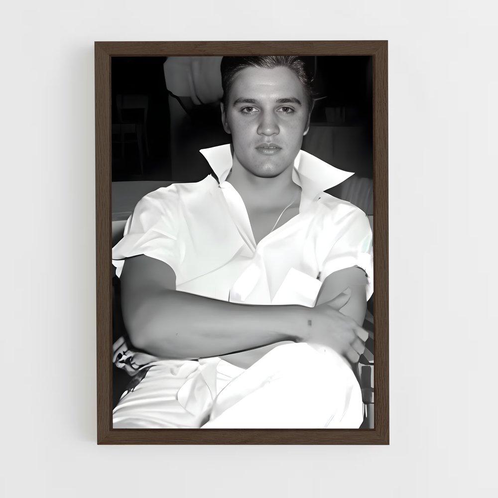 ap-elvis presley-9 cadre Bois foncé