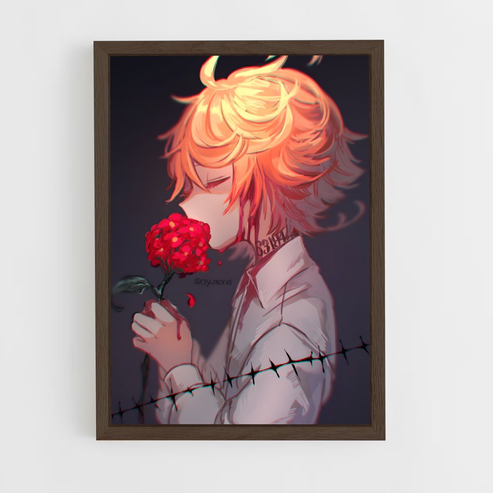 ap-emma promised neverland-4 cadre Bois foncé