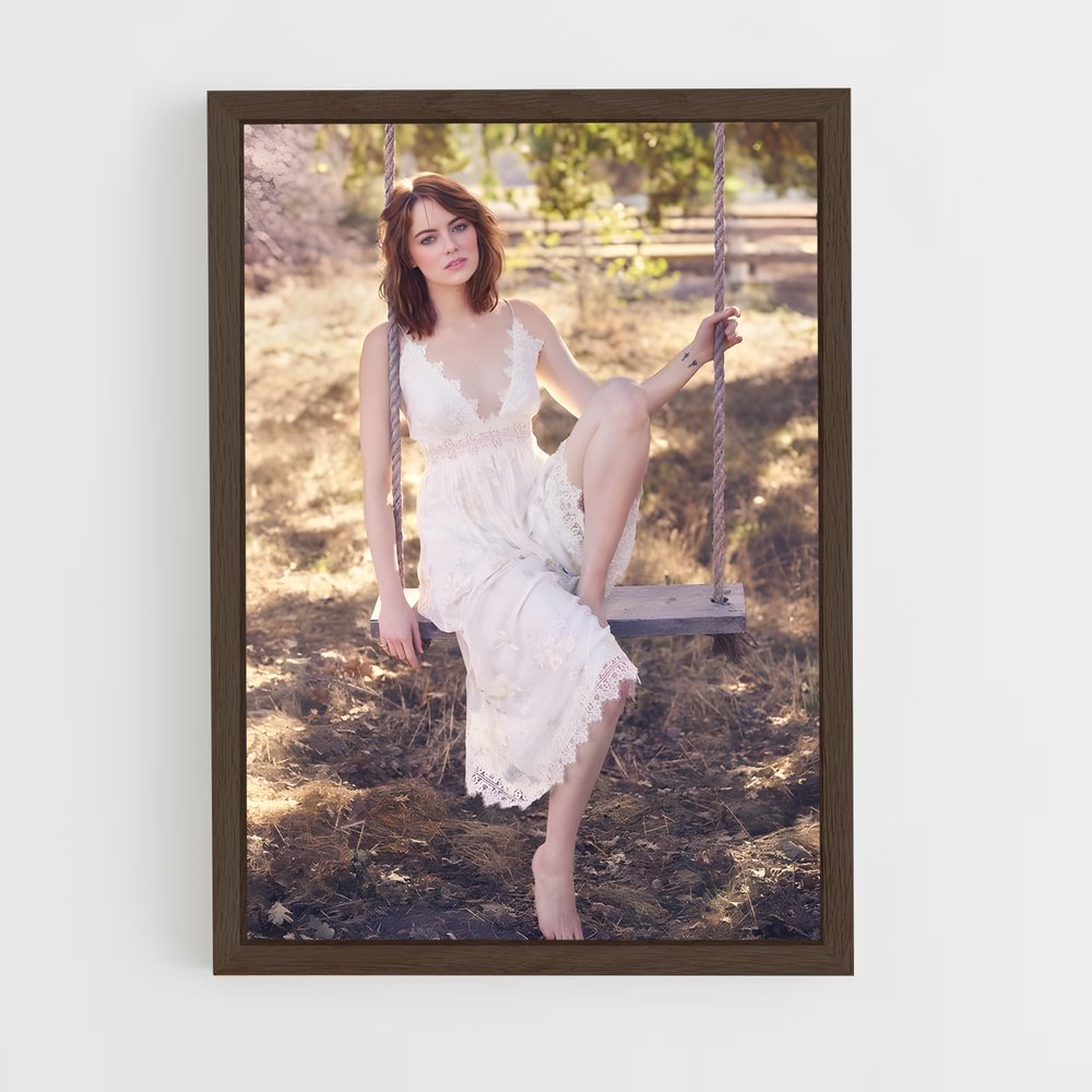 ap-emma stone-3 cadre Bois foncé