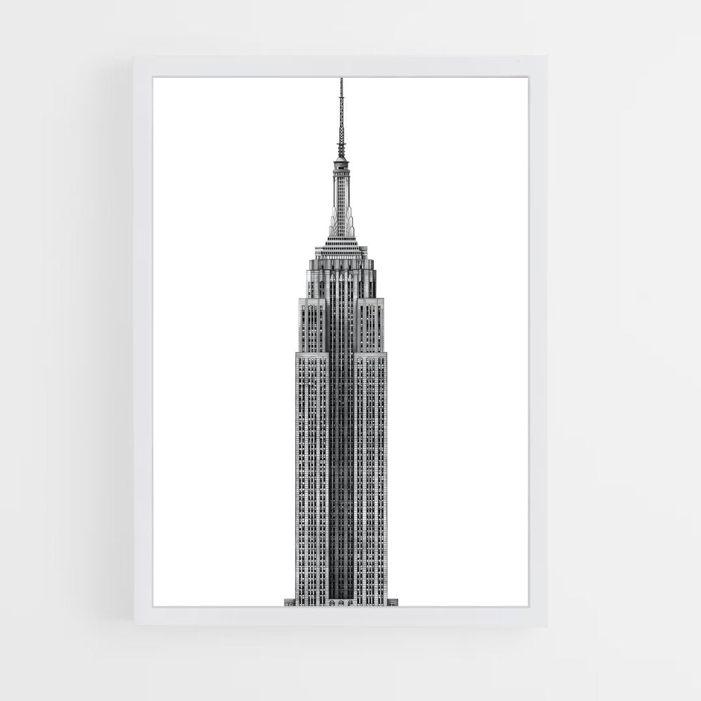 ap-empire state building-20 cadre Blanc