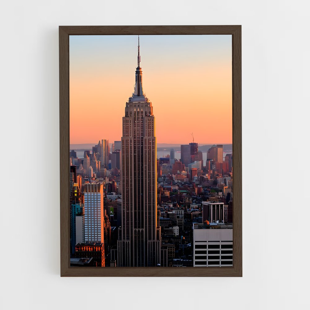 ap-empire state building-9 cadre Bois foncé