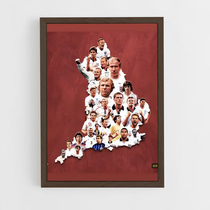 ap-england national football team-5 cadre Bois foncé