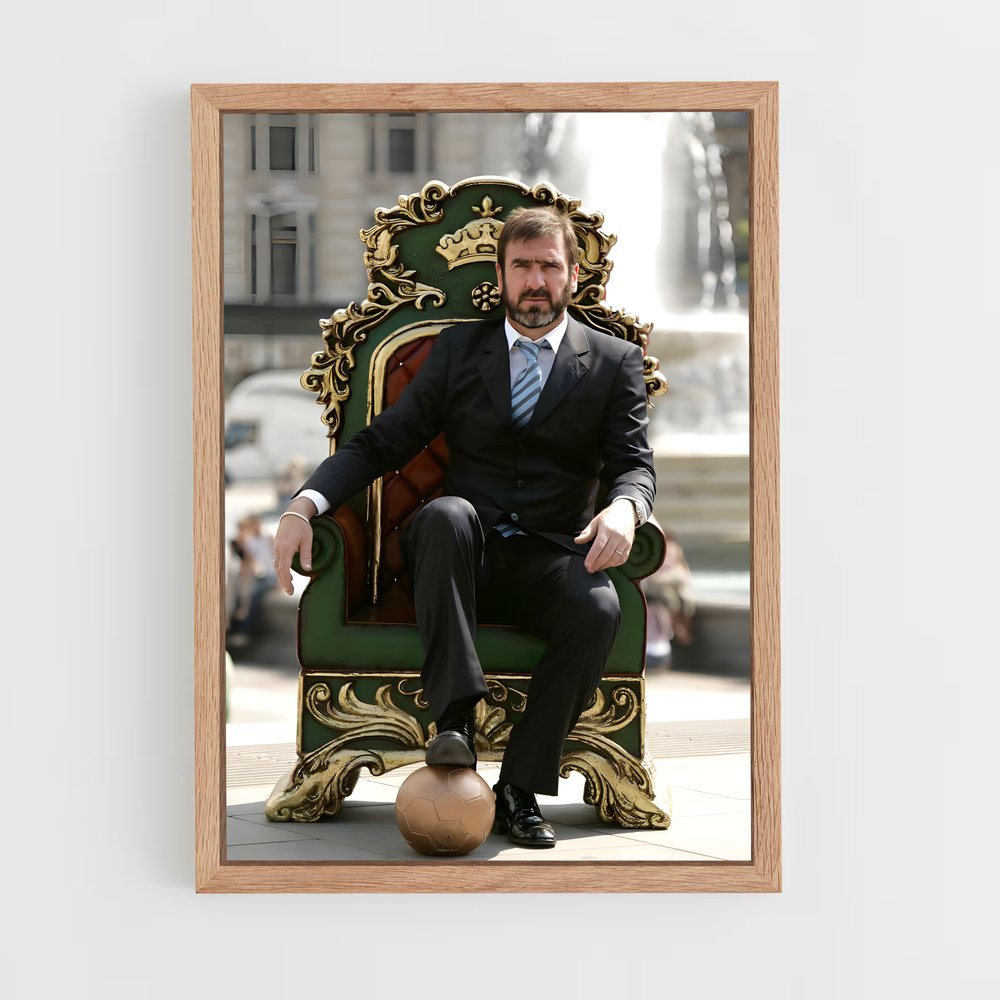 ap-eric cantona-5 cadre Bois clair