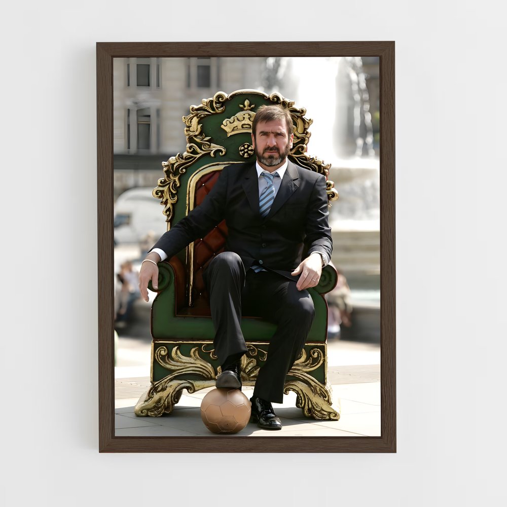 ap-eric cantona-5 cadre Bois foncé