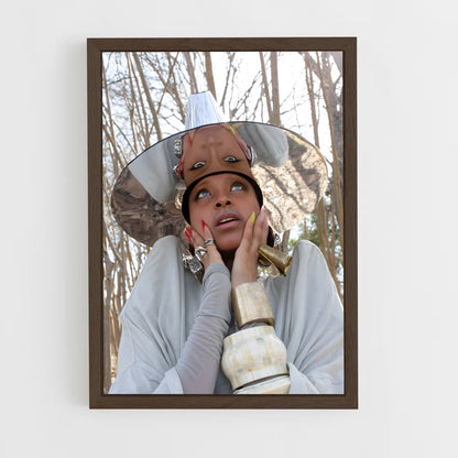 ap-erykah badu-5 cadre Bois foncé