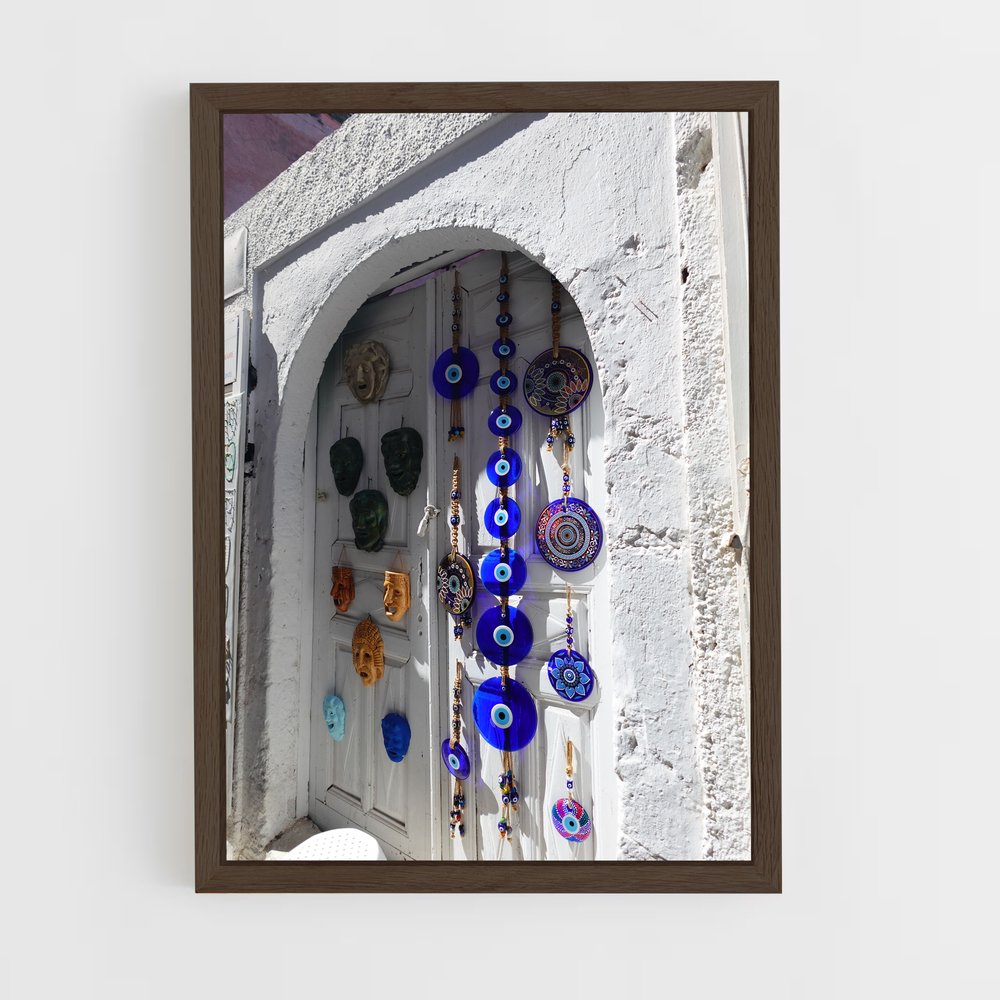 ap-evil eye-13 cadre Bois foncé