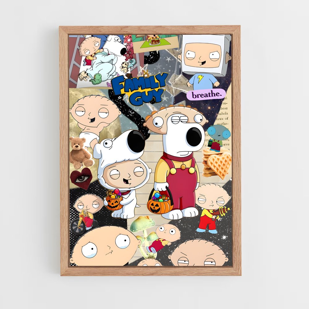 ap-family guy-2 cadre Bois clair