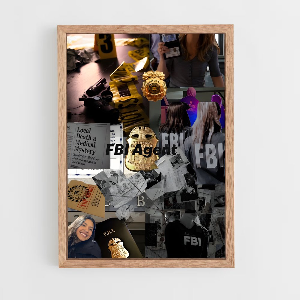 ap-fbi agent-2 cadre Bois clair