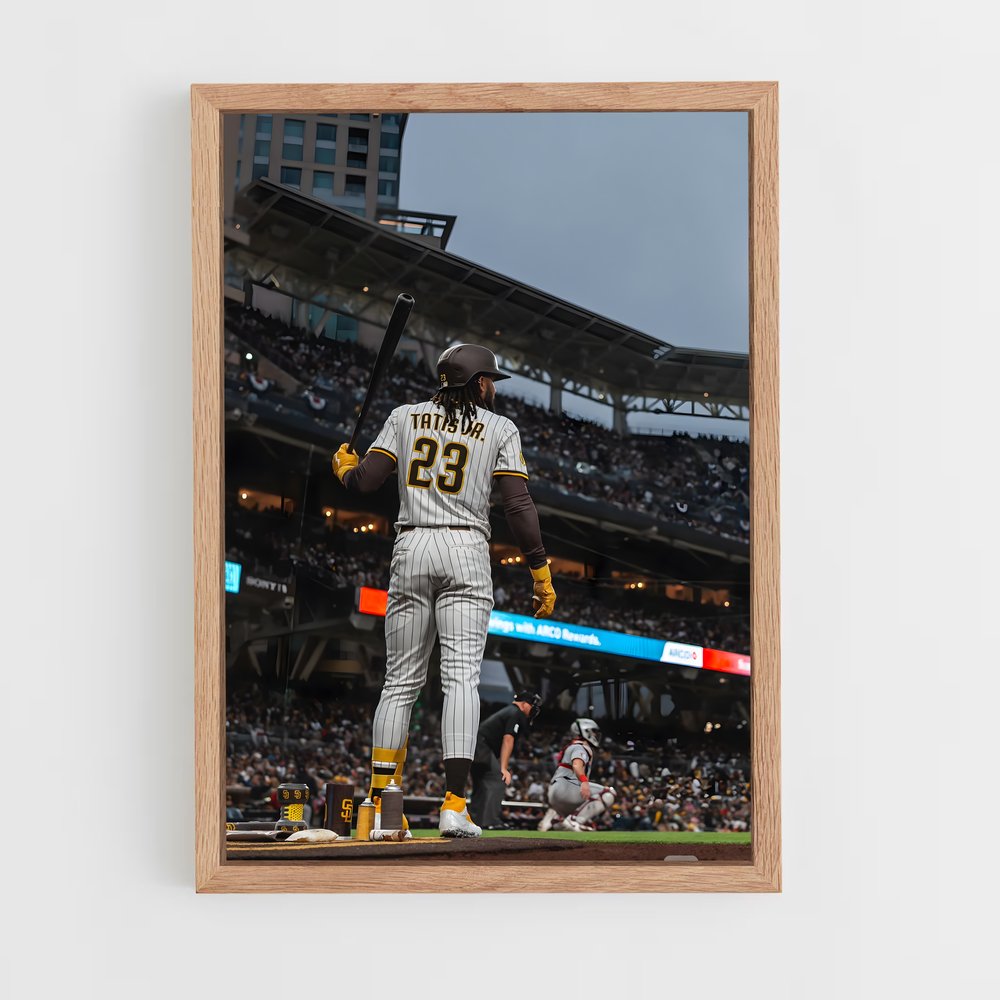 ap-fernando tatis jr-6 cadre Bois clair
