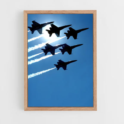 ap-fighter jets-12 cadre Bois clair
