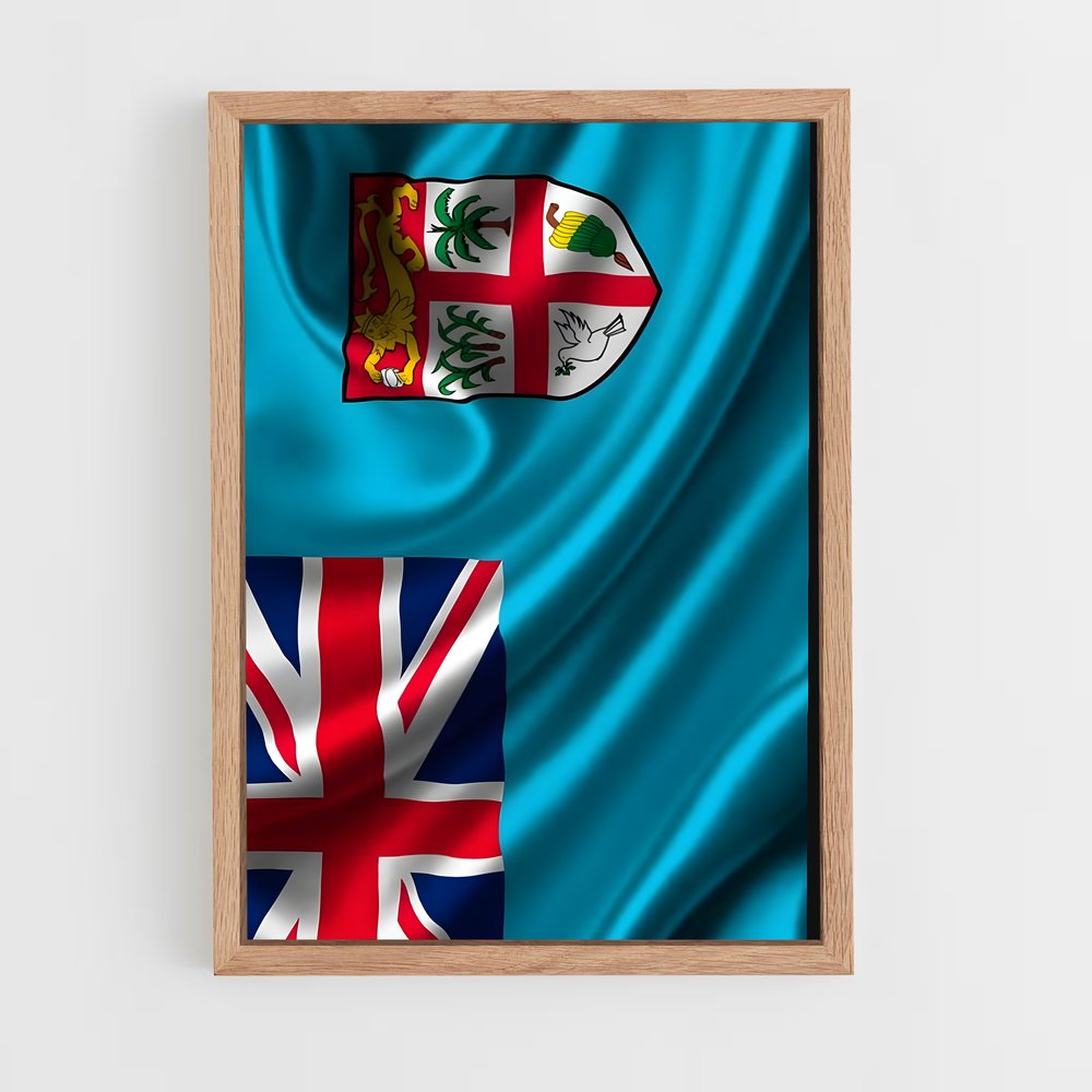 ap-fiji flag-2 cadre Bois clair