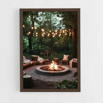ap-fire pit-12 cadre Bois foncé